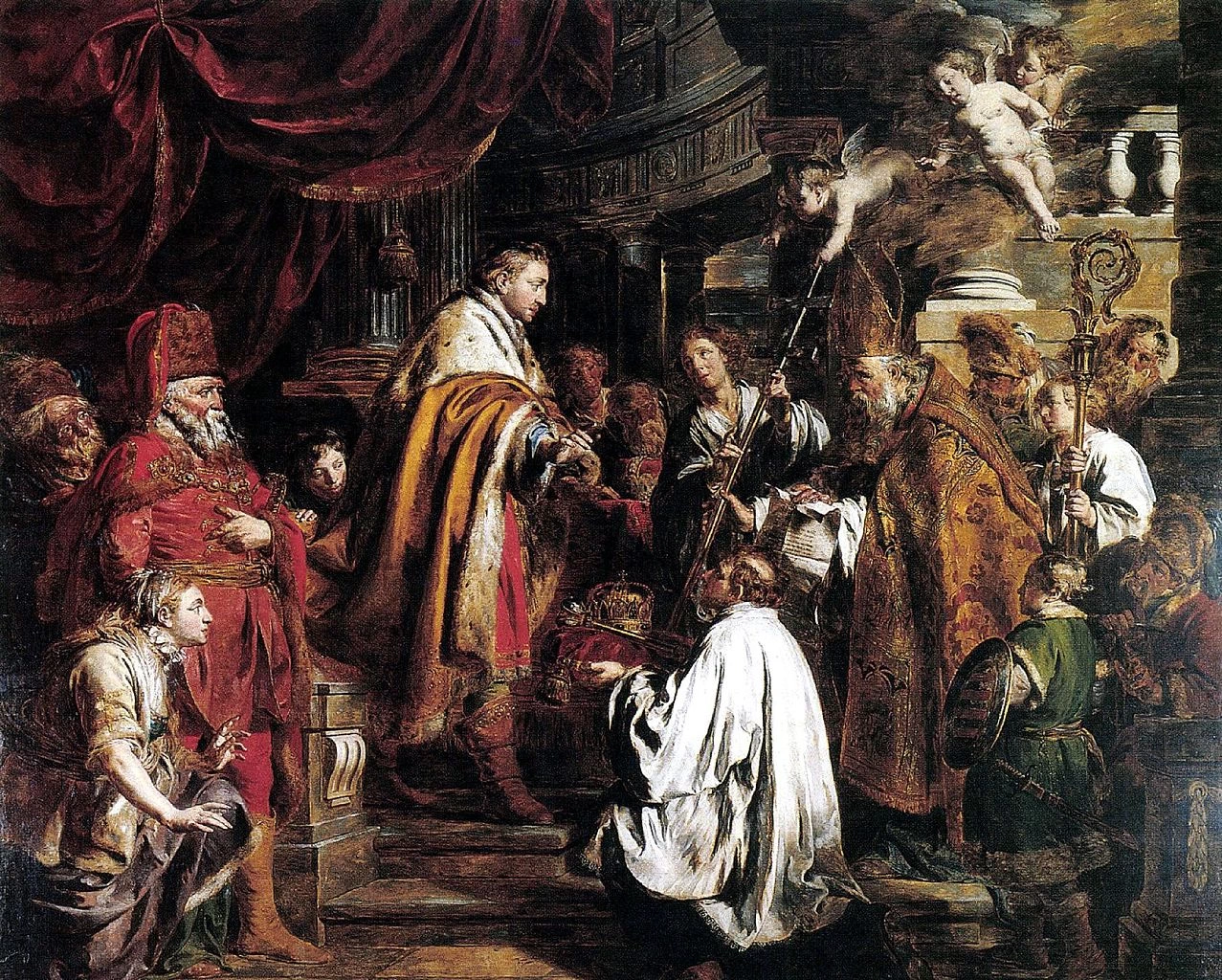 Pieter Jozef Verhaghen - Santo Stefano riceve gli inviati del Papa, Museo delle Belle Arti, Budapest